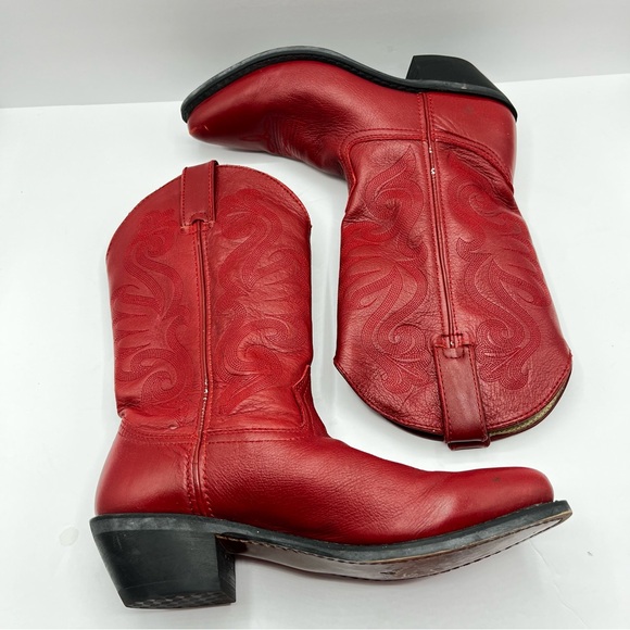 Durango Shoes - Durango Women’s 8M Red Leather Western Boots Festival Concert Halloween Cowboy